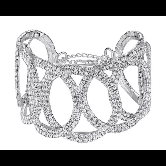 Rhinestone Bangle Bracelet - Picture 4 of 5